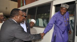ES?CEO of Shippers Council bids Transport minister, Mr. Rotimi Amaechi farewell after a visit by the minister to the Council