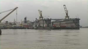 A idle Nigerian Floating Dock 